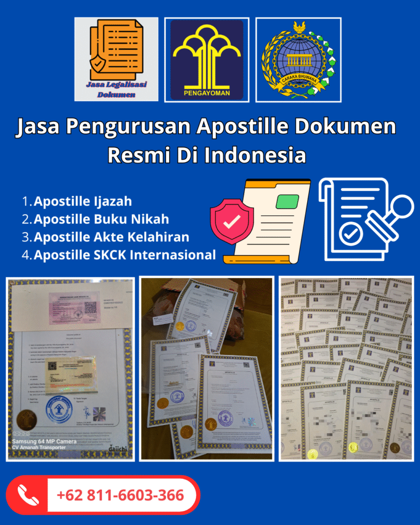 Jasa Pengurusan Apostille Dokumen Resmi Di Indonesia